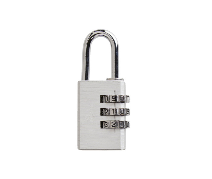 Hengelås m/kode 30 mm aluminium